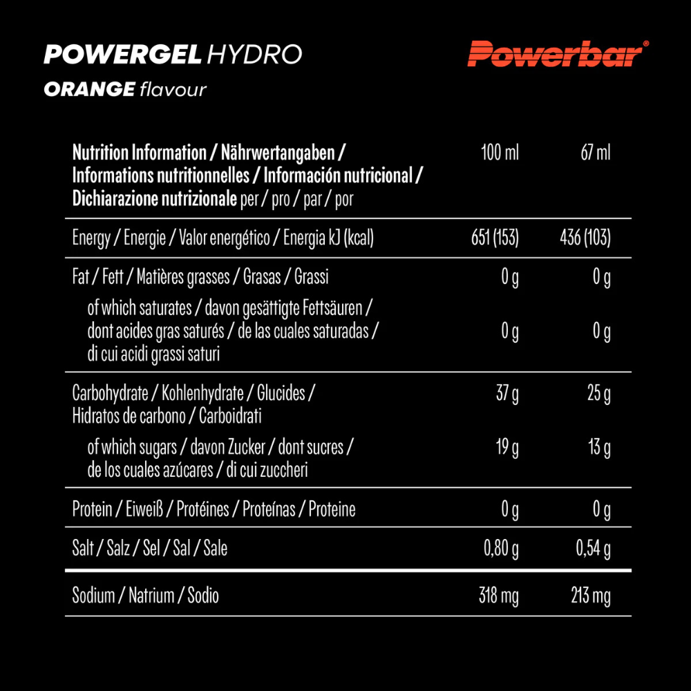 PowerGel Hydro 67ml X24 Sachet - Orange | PowerBar – Image 2