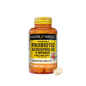 Chewable Probiotic Acidophilus & Bifidus – 2 Billion CFU – Digestive Support – 100 Wafers – Strawberry Flavor MEILLEURE DISPONIBLE CHEZ GOLD NUTRITION MAROC AU MEILLEUR PRIX à Casablanca, Marrakech, Rabat, Tanger et tout le Maroc.nutritio