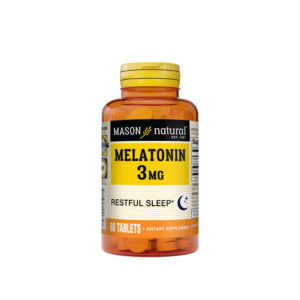 MELATONIN 3MG 60 TABLETS Mason Natural MEILLEURE DISPONIBLE CHEZ GOLD NUTRITION MAROC AU MEILLEUR PRIX à Casablanca, Marrakech, Rabat, Tanger et tout le Maroc.nutritio