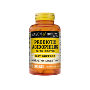 PROBIOTIC ACIDOPHILUS WITH PECTIN 100 CAPSULES Mason Natural MEILLEURE DISPONIBLE CHEZ GOLD NUTRITION MAROC AU MEILLEUR PRIX à Casablanca, Marrakech, Rabat, Tanger et tout le Maroc.nutritio