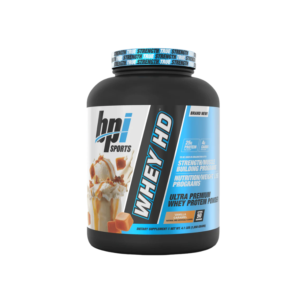 Whey HD™ - Whey Protein 1.8kg (50 Servings) | BPI Sports Whey HD™ - Whey Protein 1.8kg (50 Servings) | BPI Sports est une protéine de lactosérum haut de gamme conçue pour les sportifs souhaitant développer leur masse musculaire, améliorer leur récupération et optimiser leurs performances. Sa formule associe des protéines de qualité à une excellente digestibilité afin d'apporter les acides aminés essentiels nécessaires à la croissance et au maintien des muscles. Chaque portion fournit une quantité élevée de protéines qui favorise la récupération après l'entraînement, réduit le catabolisme musculaire et aide à atteindre vos objectifs de prise de masse ou de maintien musculaire. Facile à mélanger et disponible dans des saveurs gourmandes, Whey HD™ est idéale après l'entraînement ou comme collation protéinée tout au long de la journée. Pour des résultats optimaux, combinez Whey HD™ BPI Sports avec une créatine afin d'améliorer la force, la puissance et les performances. Retrouvez votre créatine au meilleur prix au Maroc ainsi que les meilleurs compléments alimentaires sur GoldNutrition.ma. Points forts Whey Protein de haute qualité Favorise la croissance et le maintien de la masse musculaire Accélère la récupération après l'entraînement Riche en protéines et en acides aminés essentiels Mélange instantané et texture onctueuse 50 portions par pot de 1,8 kg Idéale pour la prise de masse et la récupération Convient aux sportifs de tous niveaux Whey HD BPI Sports, Whey Protein Maroc, Protéine Whey Maroc, Whey 1.8kg, BPI Sports Maroc, Whey pour prise de masse, Complément alimentaire sportif, Créatine au meilleur prix Maroc, Whey récupération musculaire, Protéine musculation Maroc.