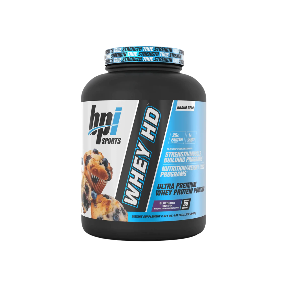 Whey HD™ - Whey Protein 1.8kg (50 Servings) | BPI Sports Whey HD™ - Whey Protein 1.8kg (50 Servings) | BPI Sports est une protéine de lactosérum haut de gamme conçue pour les sportifs souhaitant développer leur masse musculaire, améliorer leur récupération et optimiser leurs performances. Sa formule associe des protéines de qualité à une excellente digestibilité afin d'apporter les acides aminés essentiels nécessaires à la croissance et au maintien des muscles. Chaque portion fournit une quantité élevée de protéines qui favorise la récupération après l'entraînement, réduit le catabolisme musculaire et aide à atteindre vos objectifs de prise de masse ou de maintien musculaire. Facile à mélanger et disponible dans des saveurs gourmandes, Whey HD™ est idéale après l'entraînement ou comme collation protéinée tout au long de la journée. Pour des résultats optimaux, combinez Whey HD™ BPI Sports avec une créatine afin d'améliorer la force, la puissance et les performances. Retrouvez votre créatine au meilleur prix au Maroc ainsi que les meilleurs compléments alimentaires sur GoldNutrition.ma. Points forts Whey Protein de haute qualité Favorise la croissance et le maintien de la masse musculaire Accélère la récupération après l'entraînement Riche en protéines et en acides aminés essentiels Mélange instantané et texture onctueuse 50 portions par pot de 1,8 kg Idéale pour la prise de masse et la récupération Convient aux sportifs de tous niveaux Whey HD BPI Sports, Whey Protein Maroc, Protéine Whey Maroc, Whey 1.8kg, BPI Sports Maroc, Whey pour prise de masse, Complément alimentaire sportif, Créatine au meilleur prix Maroc, Whey récupération musculaire, Protéine musculation Maroc.