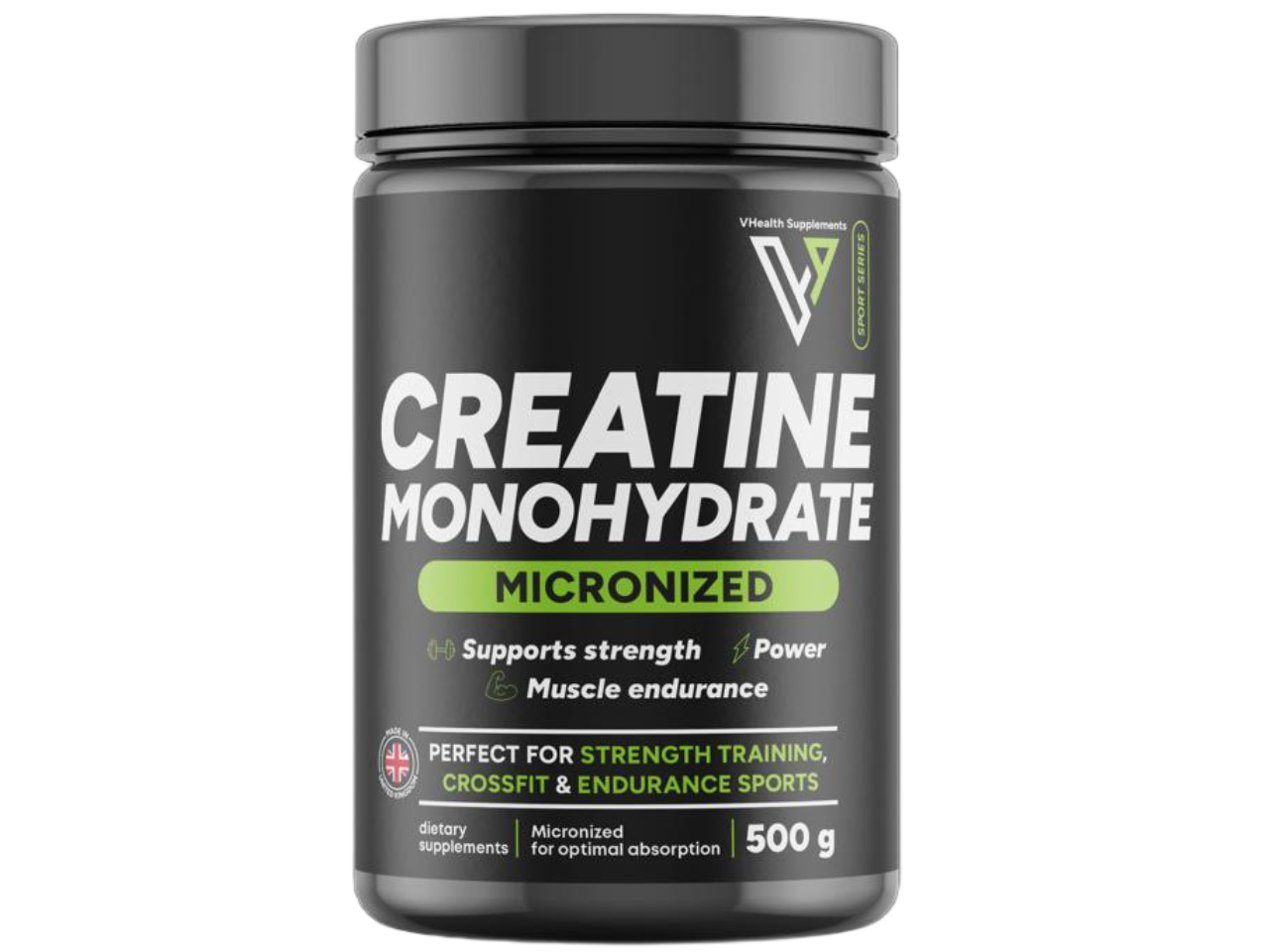 VHealth Creatine Monohydrate 500g – Créatine Micronisée VHealth Creatine Monohydrate Micronized 500g est une créatine monohydrate micronisée conçue pour accompagner les sportifs dans leurs objectifs de force, de puissance et de performance. La créatine monohydrate est l'une des formes de créatine les plus étudiées et utilisées en nutrition sportive. Grâce à sa forme micronisée, cette créatine se mélange facilement avec de l'eau, un shaker de protéines ou votre boisson préférée. Elle peut être intégrée quotidiennement à une routine de musculation, fitness, CrossFit ou sports nécessitant des efforts courts et intenses. Une consommation quotidienne de créatine contribue à améliorer les performances physiques lors d'efforts successifs de haute intensité et de courte durée. VHealth Creatine Monohydrate 500g constitue ainsi une solution pratique pour accompagner vos entraînements et votre progression sportive. Les avantages de VHealth Creatine Monohydrate 500g Créatine monohydrate micronisée Soutient la force et les performances physiques Idéale pour la musculation et les entraînements intensifs Favorise les performances lors d'efforts courts et intenses Facile à mélanger grâce à sa forme micronisée Format économique de 500g Convient aux sportifs débutants comme confirmés Achetez VHealth Creatine Monohydrate Micronized 500g au meilleur prix au Maroc sur GoldNutrition.ma et accompagnez vos entraînements avec une créatine pratique et efficace. VHealth Creatine Monohydrate 500g VHealth Creatine Maroc Créatine monohydrate Maroc Créatine micronisée Maroc Créatine musculation Créatine prise de masse Créatine force et performance Créatine fitness Maroc Complément sportif Maroc Nutrition sportive Maroc Découvrez BPI Sports Products Découvrez également les produits BPI Sports sur GoldNutrition.ma : Whey, créatine, BCAA, EAA, pré-workout et compléments de récupération pour accompagner vos objectifs sportifs. Pourquoi acheter chez GoldNutrition.ma ? ✅ Produits de marques reconnues ✅ Produits authentiques ✅ Prix compétitifs au Maroc ✅ Livraison partout au Maroc ✅ Paiement à la livraison selon disponibilité ✅ Service client à votre écoute ✅ Large choix de compléments alimentaires ✅ Spécialiste de la nutrition sportive au Maroc