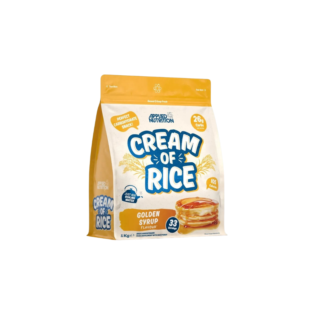 CREAM OF RICE 1KG | Applied Nutrition Description du produit (optimisée SEO) CREAM OF RICE 2KG | Applied Nutrition est une source de glucides complexes à base de farine de riz instantanée, spécialement conçue pour les sportifs souhaitant augmenter leur apport énergétique, optimiser leurs performances et soutenir leurs objectifs de prise de masse musculaire. Grâce à sa digestion facile et son absorption rapide, Cream of Rice Applied Nutrition fournit une énergie durable avant l'entraînement et aide à reconstituer les réserves de glycogène après l'effort. Sa texture crémeuse et sa préparation rapide en font un aliment pratique pour compléter une alimentation sportive. Idéale pour la musculation, le fitness et les sports de haute intensité, cette crème de riz peut être consommée seule ou mélangée avec une whey protéine pour créer un repas complet riche en glucides et protéines. CREAM OF RICE 2KG | Applied Nutrition est parfaite pour les sportifs en phase de prise de masse, de développement musculaire ou pour toute personne recherchant une source de glucides de qualité avec une excellente digestibilité. Les avantages de Cream of Rice 2KG : Source de glucides complexes de qualité. Favorise l'énergie pendant les entraînements. Digestion facile et absorption rapide. Idéale avant ou après l'entraînement. Aide à augmenter l'apport calorique quotidien. Parfaite pour la prise de masse musculaire. Sans préparation compliquée, facile à mélanger. Compatible avec whey protéine et compléments sportifs. Achetez CREAM OF RICE 2KG | Applied Nutrition au meilleur prix au Maroc sur GoldNutrition.ma et optimisez votre nutrition sportive avec une source d'énergie adaptée à vos objectifs. Mots-clés SEO Cream of Rice 2KG Applied Nutrition Cream of Rice Maroc Crème de riz musculation Maroc Applied Nutrition Maroc Riz instantané sportif Glucides prise de masse Nutrition sportive Maroc Repas pré entraînement Crème de riz fitness Complément alimentaire Maroc