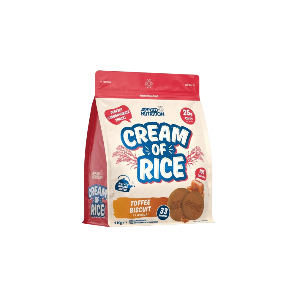 CREAM OF RICE 2KG | Applied Nutrition Description du produit (optimisée SEO) CREAM OF RICE 2KG | Applied Nutrition est une source de glucides complexes à base de farine de riz instantanée, spécialement conçue pour les sportifs souhaitant augmenter leur apport énergétique, optimiser leurs performances et soutenir leurs objectifs de prise de masse musculaire. Grâce à sa digestion facile et son absorption rapide, Cream of Rice Applied Nutrition fournit une énergie durable avant l'entraînement et aide à reconstituer les réserves de glycogène après l'effort. Sa texture crémeuse et sa préparation rapide en font un aliment pratique pour compléter une alimentation sportive. Idéale pour la musculation, le fitness et les sports de haute intensité, cette crème de riz peut être consommée seule ou mélangée avec une whey protéine pour créer un repas complet riche en glucides et protéines. CREAM OF RICE 2KG | Applied Nutrition est parfaite pour les sportifs en phase de prise de masse, de développement musculaire ou pour toute personne recherchant une source de glucides de qualité avec une excellente digestibilité. Les avantages de Cream of Rice 2KG : Source de glucides complexes de qualité. Favorise l'énergie pendant les entraînements. Digestion facile et absorption rapide. Idéale avant ou après l'entraînement. Aide à augmenter l'apport calorique quotidien. Parfaite pour la prise de masse musculaire. Sans préparation compliquée, facile à mélanger. Compatible avec whey protéine et compléments sportifs. Achetez CREAM OF RICE 2KG | Applied Nutrition au meilleur prix au Maroc sur GoldNutrition.ma et optimisez votre nutrition sportive avec une source d'énergie adaptée à vos objectifs. Mots-clés SEO Cream of Rice 2KG Applied Nutrition Cream of Rice Maroc Crème de riz musculation Maroc Applied Nutrition Maroc Riz instantané sportif Glucides prise de masse Nutrition sportive Maroc Repas pré entraînement Crème de riz fitness Complément alimentaire Maroc