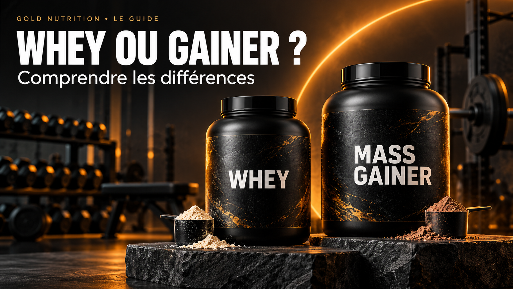 Whey ou mass gainer : comparez protéines, calories et composition pour choisir un complément adapté à votre alimentation et à votre prise de masse.
